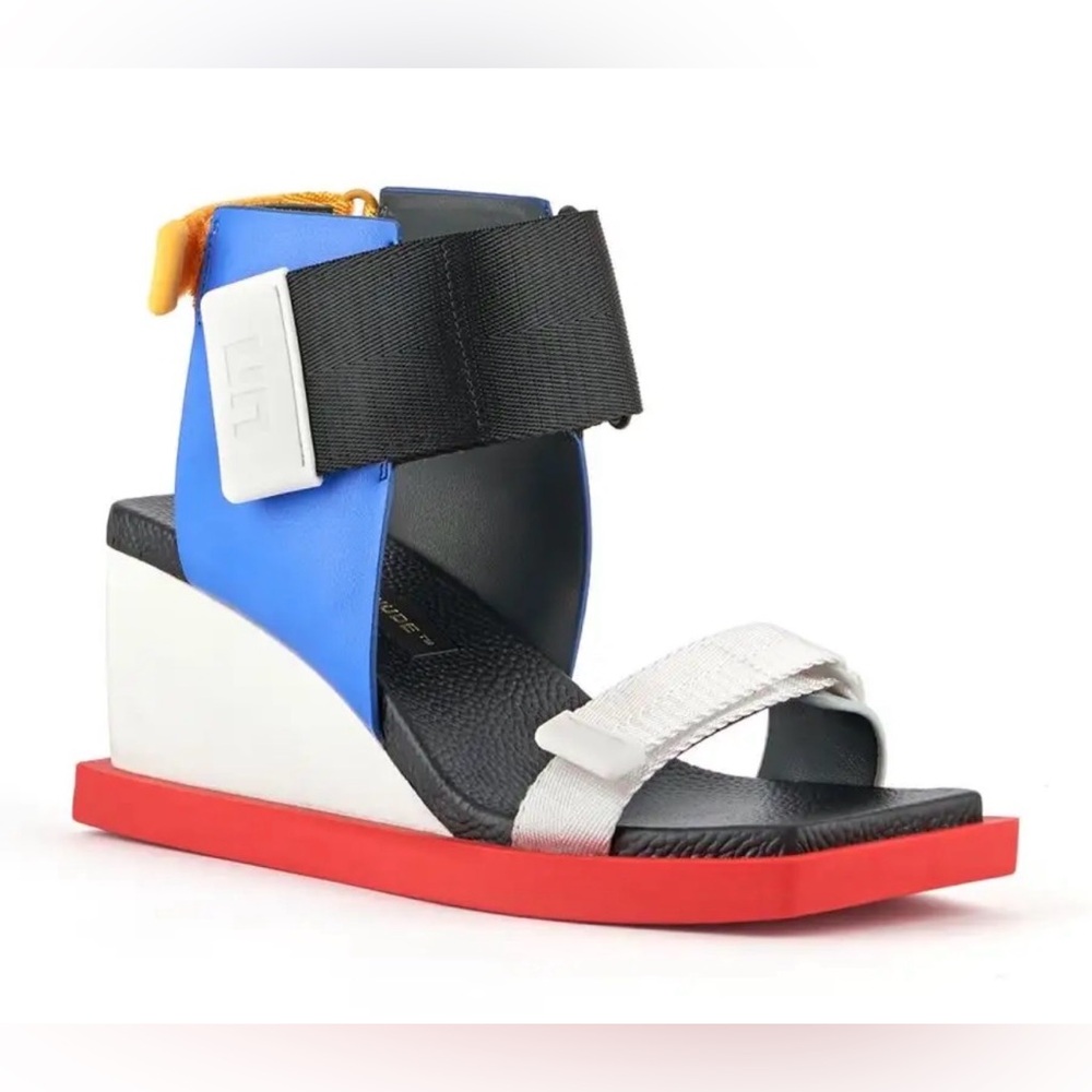 United Nude Black and White Sandals with Red Sole - Picture 13 of 16